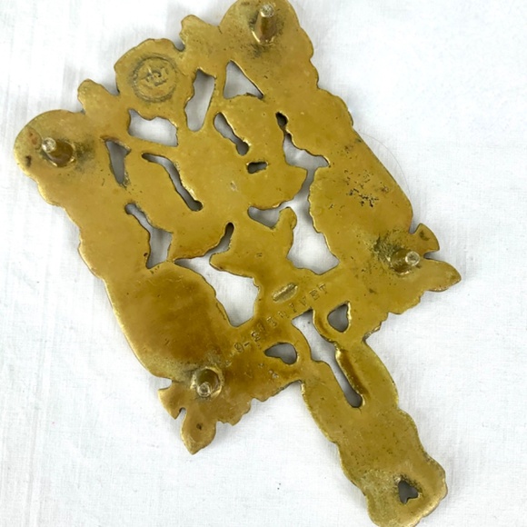 Vintage Brass Virgina Metalcrafters Ornate Trivet Wall Decor Excellent Condition - Picture 2 of 10